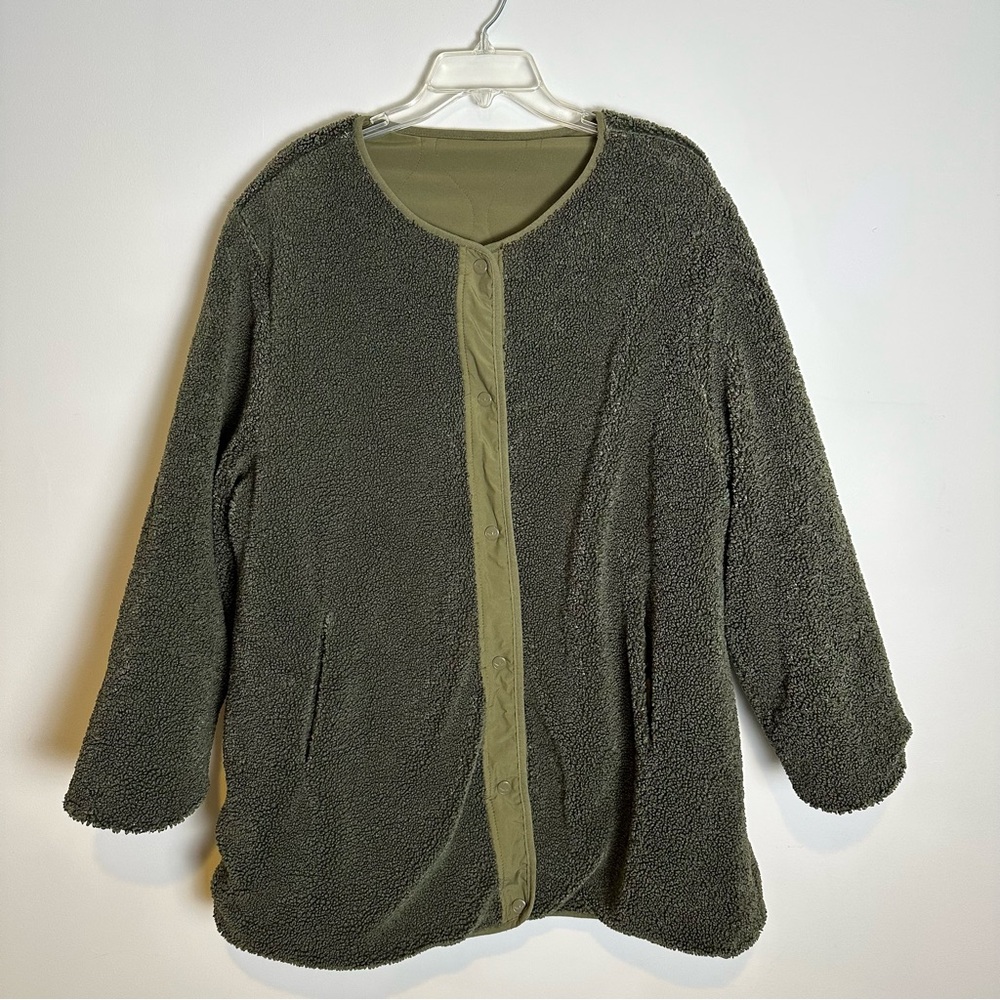 Koolaburra by UGG Reversible Sherpa Quilted Jacket, Olive Green | XXL - Picture 4 of 10